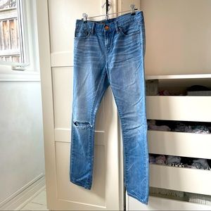 J Crew slim broken in boyfriend jeans, size 26